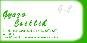 gyozo csillik business card